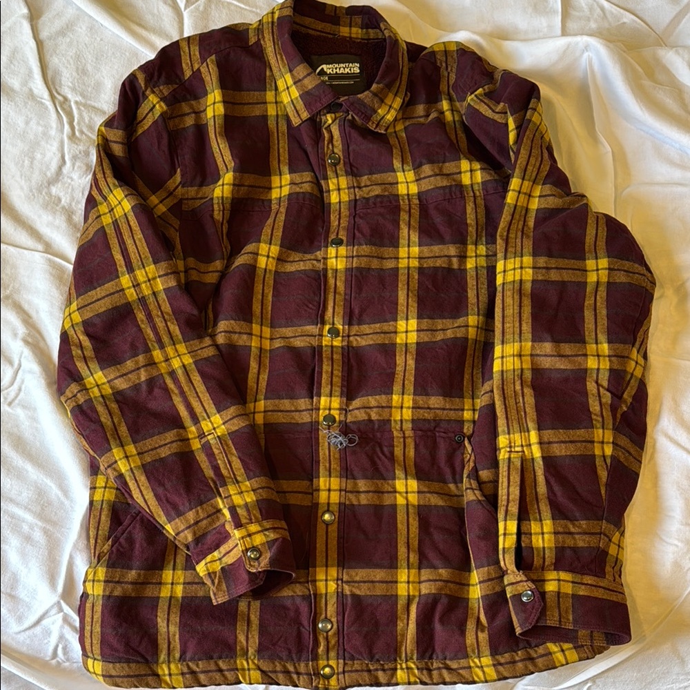 Pendleton Men's Plaid Jacket - Maroon and Yellow